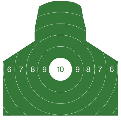 胸环靶 士兵训练用靶纸 军迷物资打靶器材 胸环靶(带环)50*50cm(100张)