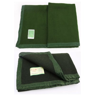军绿毛毯 盖毯羊毛多用途可铺盖新款地毯宿舍午睡户外军绿毛毯 毛毯[墨绿色]150*200cm4斤