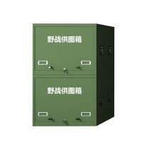 供图箱户外军绿色铁质供图箱子绿色铁箱文件铁箱 两节