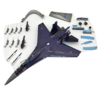 苏35模型 战斗机模型合金仿真办公室礼品摆件 1:72拼装版紫色