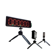 红外激光计时器 比赛计时器 大屏2跑道(含单人训练功能)