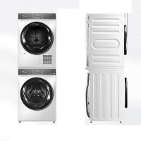 小天鹅1.1洗净比 洗烘套装 10KG滚筒洗衣机全自动+热泵烘干机组合 水魔方 白色TG100VC806W+TH100V