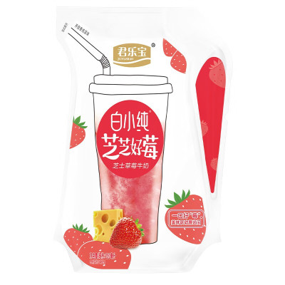 君乐宝 白小纯新鲜壶 芝芝好莓牛奶 200ml*12壶