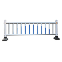 市政道路护栏马路人行道防撞安全护栏锌钢护栏0.8米高3米长 薄款