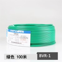 正泰(CHNT)电线电缆1芯阻燃电线100米 绿*BVR-1