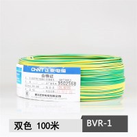 正泰(CHNT)电线电缆1芯阻燃电线100米 黄绿双色*BVR-1