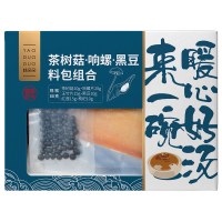 姚朵朵(YAO DUO DUO)茶树菇香螺黑豆汤料包组合80克两件装