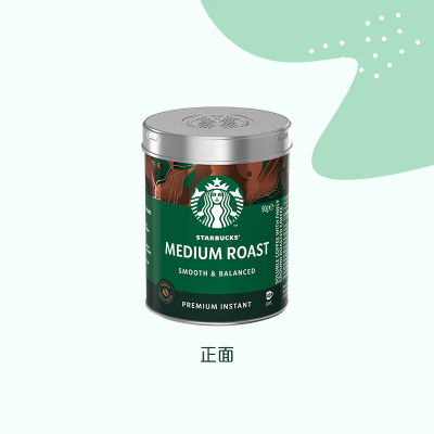 5277-星巴克中度烘焙精品速溶咖啡90g/罐