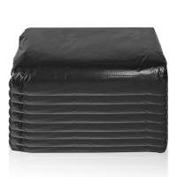 古睿德 大号商用垃圾袋黑色加厚物业平口垃圾袋240L 120*140cm 5包装