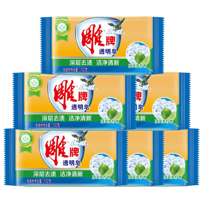 雕牌 青柠透明皂102g*6 洗衣用品