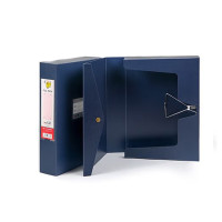 华杰 A4档案盒文件盒加厚型 PP65mm(有夹 20个/箱)HT813APP藏青色 /20