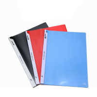 华杰 A4塑料PP透明拉杆文件夹 转动杆资料试卷报告夹简历夹HQW-324 蓝色/5个起