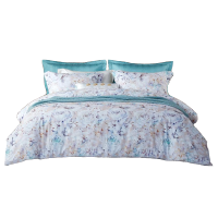 梦洁家纺纯棉磨毛印花四件套:倾心花絮1010189081 被套200*230cm