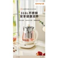 九阳(Joyoung)1.5L养生壶 0胶水煮茶器 316L不锈钢电烧水壶 保温花茶壶 带滤网 WY303