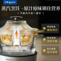 东菱(Donlim)家用多功能蒸炖煮一体锅隔水炖盅汽锅(煮锅+陶瓷汽锅)DL-9009