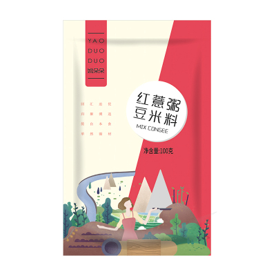 姚朵朵(YAO DUO DUO)红豆薏米粥料100克两件装