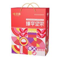 味滋源夏威夷果巴旦木腰果年货团购送礼G 礼盒装2156g臻选坚果竖款