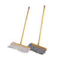 名凌蓝白 实木 加固款 木杆 40cm大号吸水拖把