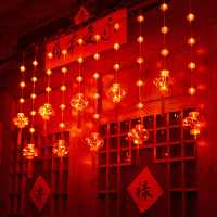 名凌太阳能款大小灯笼横3米下0.8米八种模式闪烁太阳能USB充电遥控款
