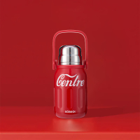 康巴赫经典系列不锈钢分享盖直身保温壶900mL(复古红)KH-H90B02