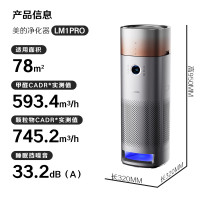美的(Midea)星澈系列空气净化器加湿一体机[四色感应灯]KJ650F-LM1PRO