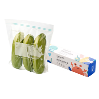 茶花(CHAHUA)生物系列食品密封保鲜袋特大号 立体款15只 990091