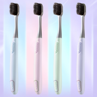 舒客(Saky)炭丝能量牙刷 细软毛护龈竹炭牙刷4支