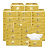 清风原木金装系列 120抽抽取式面纸(6提/箱)190mm*132mm*3层 120抽/包 24包