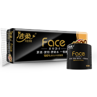 洁柔(C&S)BJ206-10E生活用纸卫生纸(Face黑有芯)130g4层(10卷装)/提
