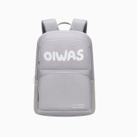 爱华仕(OIWAS)休闲双肩包 大容量电脑包OCB5007浅灰色
