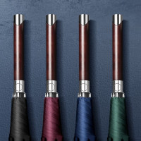 美度(MAYDU)实木柄双人晴雨伞自动开长柄伞雨伞直杆防风男女两用伞M1150