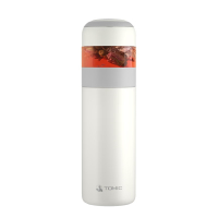 特美刻(TOMIC)TW6008606茶水分离保温杯(陶瓷内胆)(实业)白色(内316+陶瓷内胆)370ml