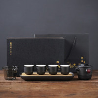 五拾缘小钢炮商务套组WSY-22A05 一壶/四杯/茶海/盘+礼盒