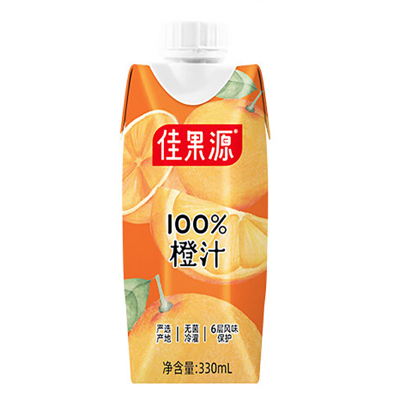 佳果源 橙汁橙香浓郁酸甜可口330ml*12瓶 整箱装