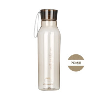 乐扣乐扣(LOCK&LOCK)ECO便携塑料水杯HLC644BRW棕色550ML