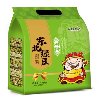 天地粮人 东北绿豆 礼袋装(350g*5包)1750g