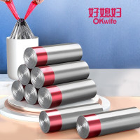 好媳妇 手提式可降解抽绳垃圾袋厨房家用一次性防漏中号垃圾AGW-6051A-3卷/45只