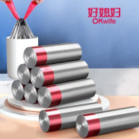 好媳妇 手提式可降解抽绳垃圾袋厨房家用一次性防漏中号垃圾 AGW-6051A-3卷*2组/90只
