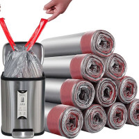 好媳妇 手提式可降解抽绳垃圾袋厨房家用一次性防漏中号垃圾AGW-6051A-3卷*3组/135只