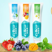 纳爱斯口气清新护龈固齿牙膏组合 120克鲜果+120克冰菊+120克盐白