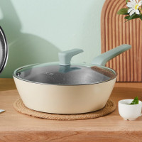 炊大皇(COOKER KING)倾城麦饭石色炒锅28cm QCM28WO