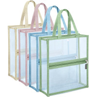 华杰手提拎书袋颜色随机发[双层/大侧袋]NW642 10个装