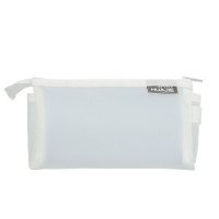 华杰透明网纱笔袋白色[A6立体款]EN245 10个装