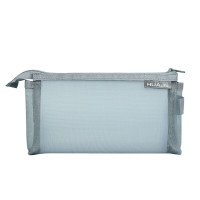 华杰透明网纱笔袋灰色[A6立体款]EN245 10个装