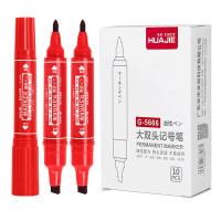 华杰大双头记号笔红色[20支装]G5666