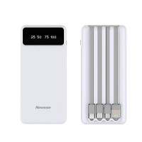 纽曼(Newmine)M138 自带四线聚合物移动电源 白色