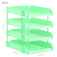华杰桌面收纳架4层绿色[配12根支杆]H823