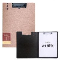 华杰简约折页板夹竖式 /棕色FB3031T 10个装