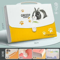 华杰手提风琴包黄色[爱宠/兔]ST2214 10个装