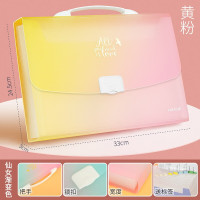 华杰手提风琴包黄粉[仙女渐变色]ST2215 10个装